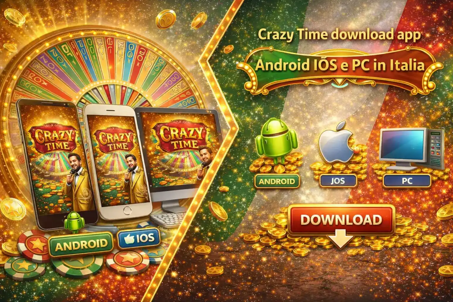 Crazy Time download app Android IOS e PC in Italia