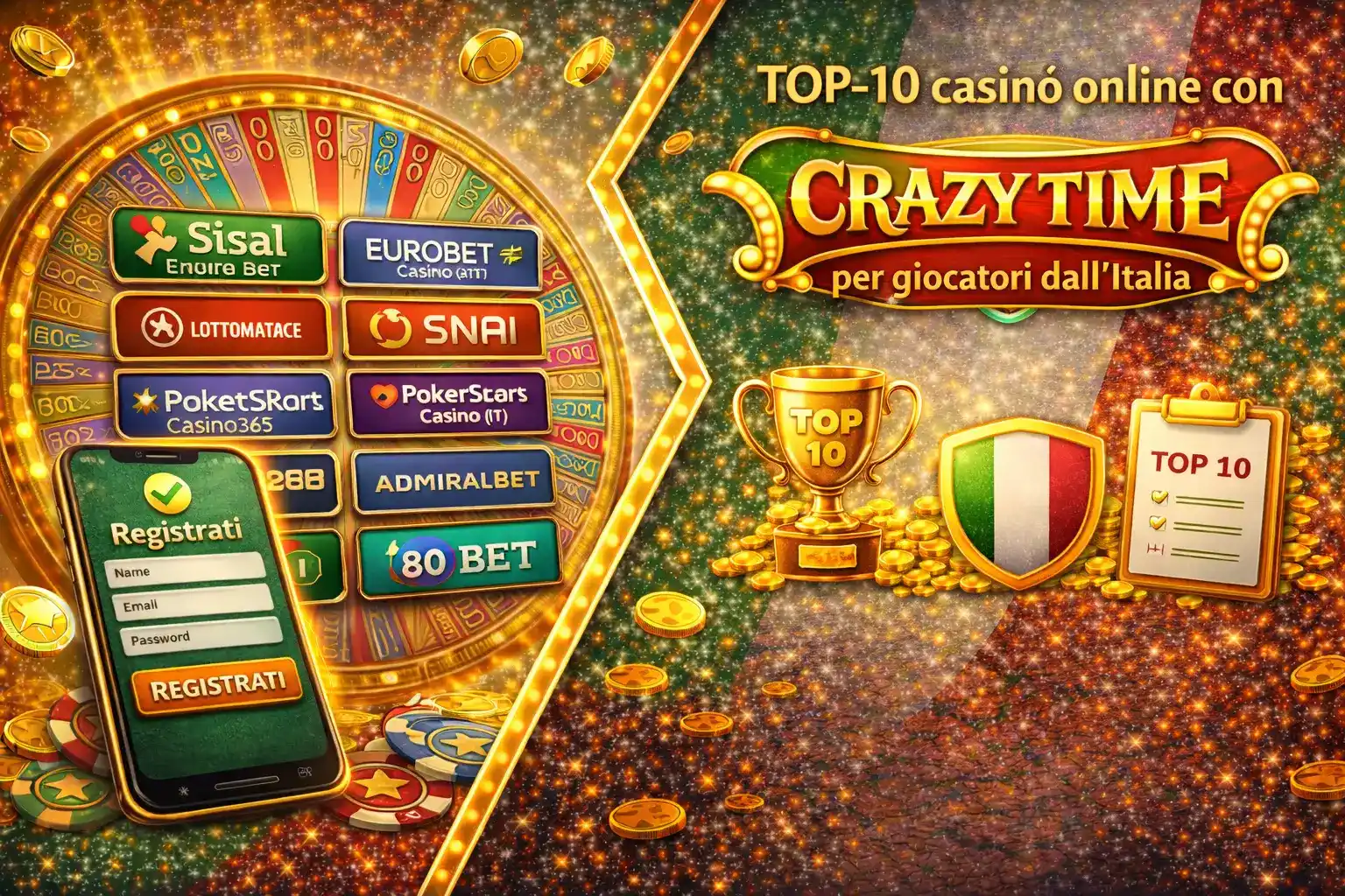TOP-10 casinó online con per giocatori dall'Italia 